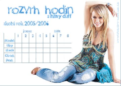 rozvrh hillary duff
